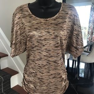 Beige and brown top